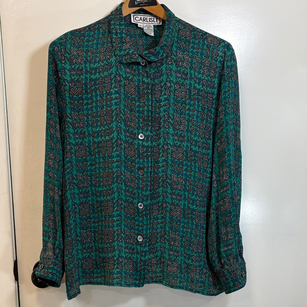 vintage carlisle silk shirt